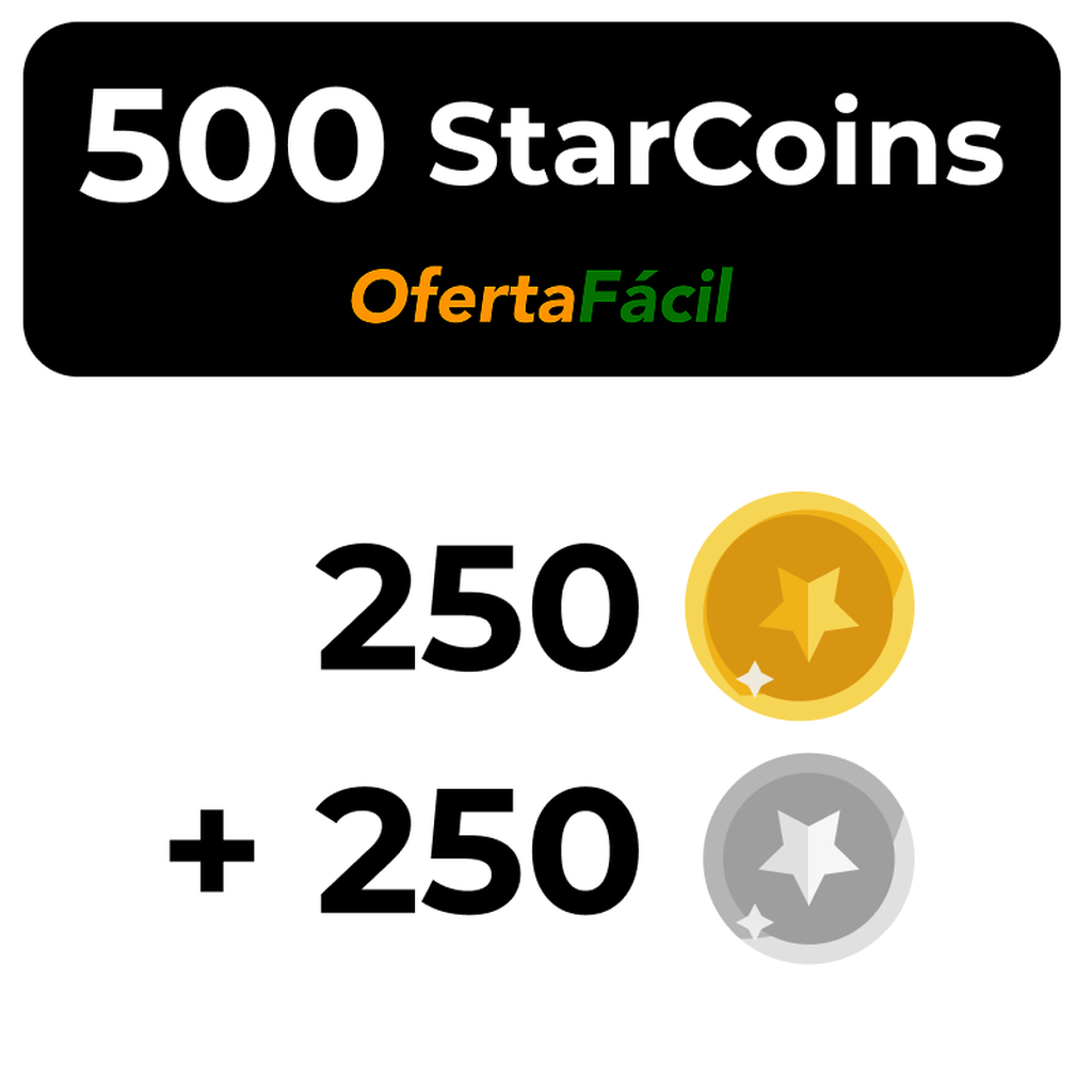 Pacote com 500 StarCoins